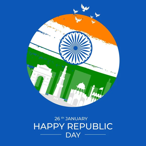 Σχεδιασμός Banner Του Προτύπου Ευτυχισμένη Ημέρα Δημοκρατία — Διανυσματικό Αρχείο