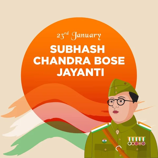 Subhash Chandra Bose Jayanti Πρότυπο Σχεδιασμού Banner — Διανυσματικό Αρχείο