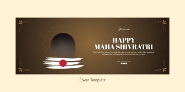 Hint Festivali 'nin kapak sayfası Mutlu Maha Shivratri şablonu.