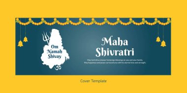 Mutlu Maha Shivratri şablonunun kapak tasarımı.