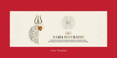 Mutlu Maha Shivratri şablonunun kapak tasarımı.