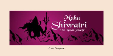Maha shivratri om namah shivaya şablonunun kapak tasarımı.