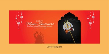 Geleneksel mutlu maha shivratri kapak sayfası tasarımı şablonu.