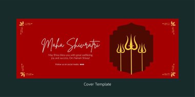 Geleneksel maha shivratri kapak sayfası tasarımı şablonu.