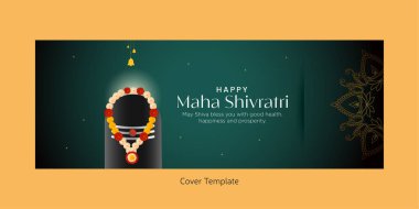 Geleneksel mutlu maha shivratri kapak sayfası tasarımı şablonu.