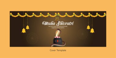 Geleneksel maha shivratri kapak sayfası tasarımı şablonu.