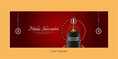 Geleneksel maha shivratri kapak sayfası tasarımı şablonu.