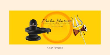 Geleneksel maha shivratri kapak sayfası tasarımı şablonu.