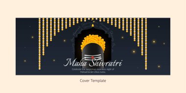 Geleneksel maha shivratri kapak sayfası tasarımı şablonu.