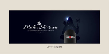 Geleneksel maha shivratri kapak sayfası tasarımı şablonu.