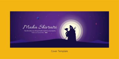 Geleneksel maha shivratri kapak sayfası tasarımı şablonu.