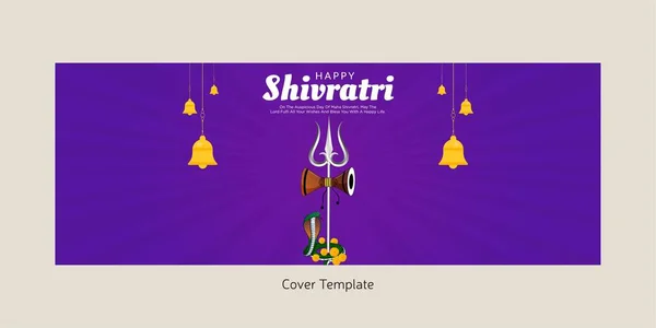 Traditionelle Glückliche Shivratri Vorlage Für Das Titelblatt Design — Stockvektor