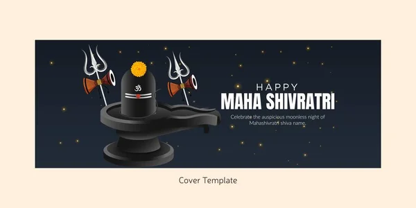 Modelo Design Página Capa Tradicional Feliz Maha Shivratri — Vetor de Stock