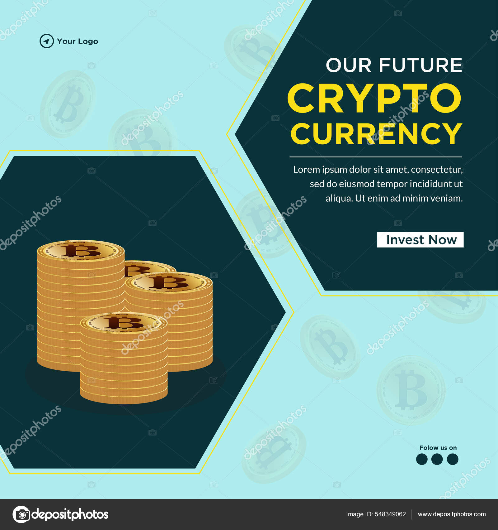 Our Future Crypto Currency Banner Design Template Stock Vector by  ©F1Digitals 548349062