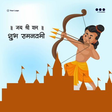 Mutlu Ram Navami Hint şablon tasarımı.