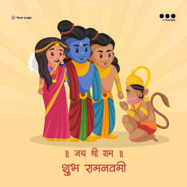 Mutlu Ram Navami Hint şablon tasarımı.