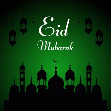 Mübarek bayram şablonunun bayrak tasarımı. 