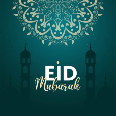 Mübarek bayram şablonunun bayrak tasarımı.  