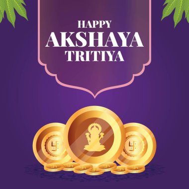 Hint dini festivali Mutlu Akshaya Tritiya şablon tasarımı 