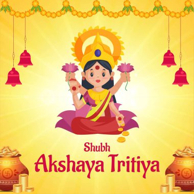Hint dini festivali Mutlu Akshaya Tritiya şablon tasarımı 