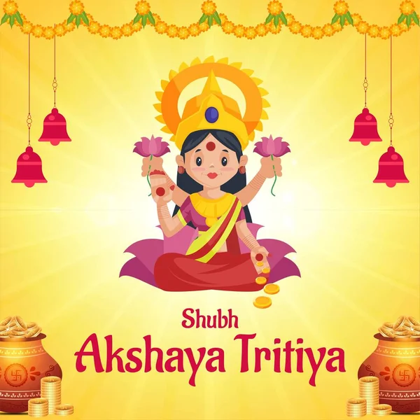 Hint dini festivali Mutlu Akshaya Tritiya şablon tasarımı 