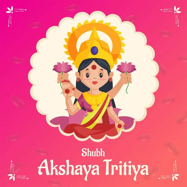 Hint dini festivali Mutlu Akshaya Tritiya şablon tasarımı 