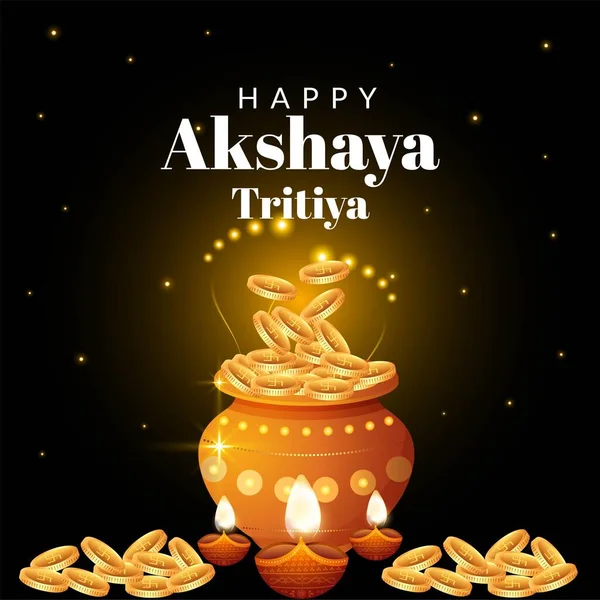 Mutlu Akshaya Tritiya Festivali bayrak tasarımı. 