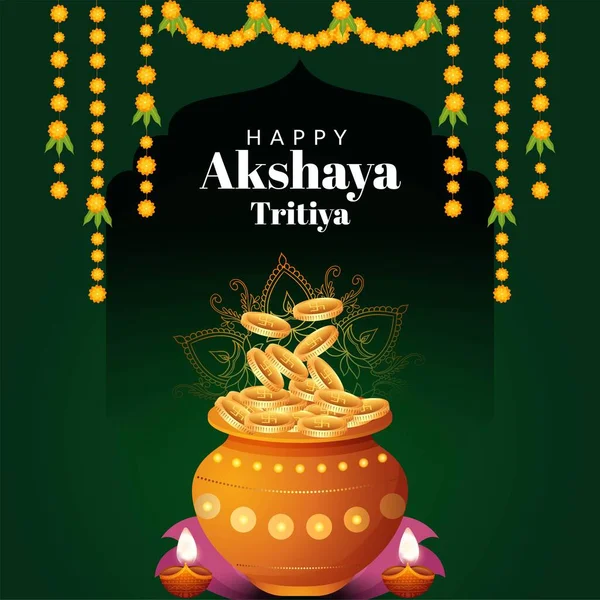 Mutlu Akshaya Tritiya Festivali bayrak tasarımı. 