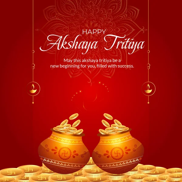 Mutlu Akshaya Tritiya Festivali bayrak tasarımı. 