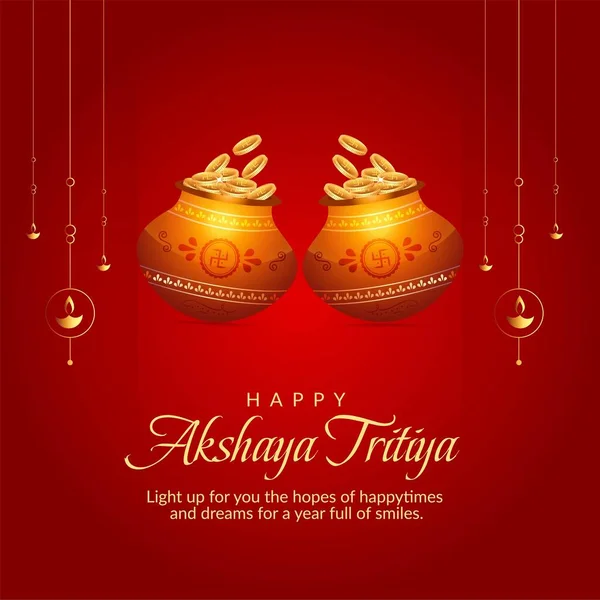 Mutlu Akshaya Tritiya Festivali bayrak tasarımı. 