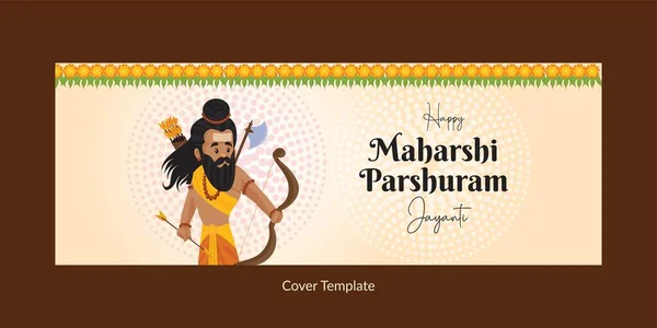 Happy Maharshi Parshuram Jayanti Indian Hindu Festival Celebration Cover Page — Stockový vektor