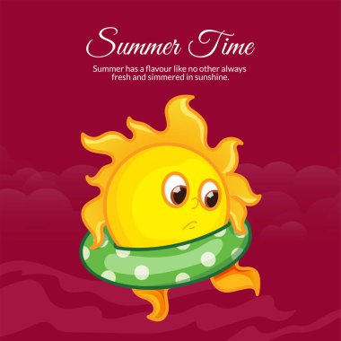 Yaz zamanı afiş tasarım şablonu. 