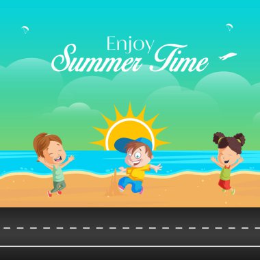 Yaz şablonunun bayrak tasarımı. 