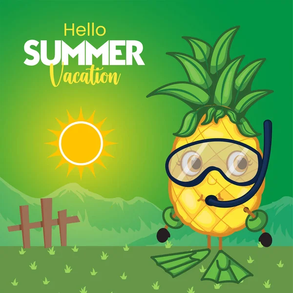 Merhaba yaz tatili afiş tasarım şablonu.  