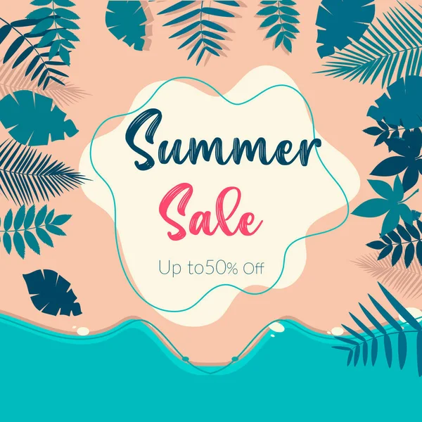 yaz indirimi afiş tasarım şablonu. 