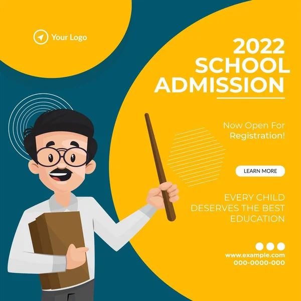 Yaratıcı okul giriş afişi tasarım şablonu. 