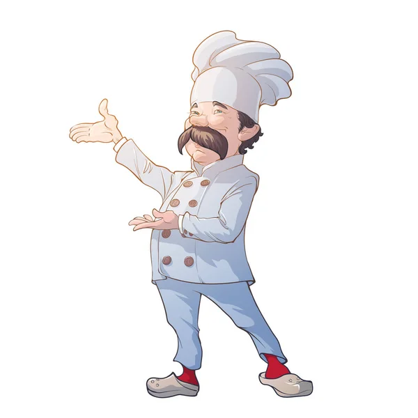 Middelbare mannelijke chef-kok — Stockvector