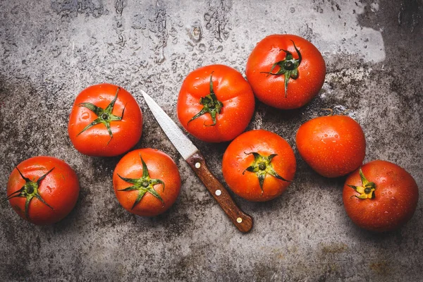 요리에 토마토 생과일 건강에 — 스톡 사진