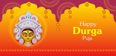 Hindistan bayram festivalinde Hindistan Tanrıçası Durga satışta ve tanıtımda.