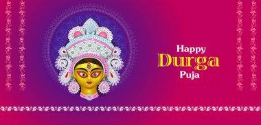 Hindistan bayram festivalinde Hindistan Tanrıçası Durga satışta ve tanıtımda.