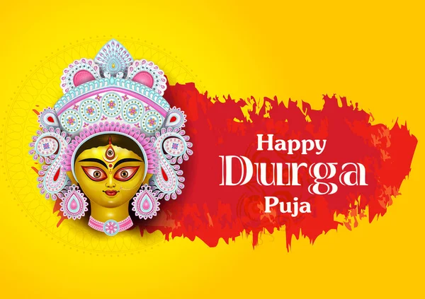Deusa indiana Durga para venda e promoção de fundo no festival de férias da Índia —  Vetores de Stock