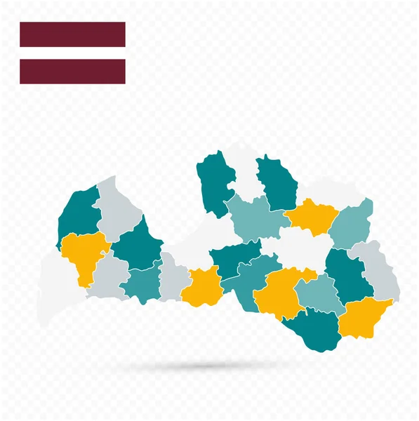 Latvia Map Transparent Background Business Template Flat Style — Stockvector