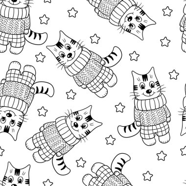 Oyuncak filleri ve yıldızları olan kusursuz bir model. Renk sayfası