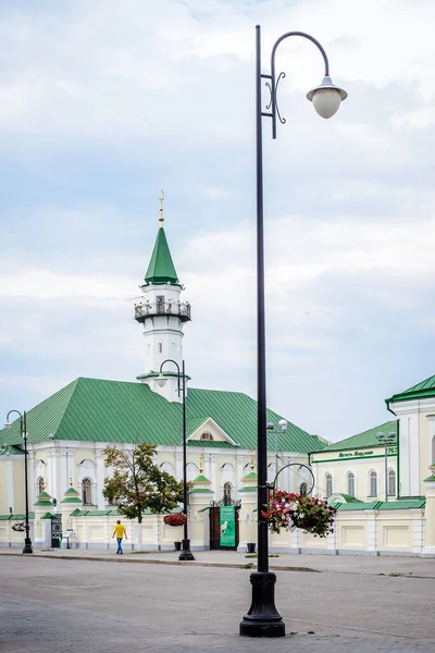 Oroszország Kazán 2018 Augusztus Kilátás Marjani Mecset Zöld Kupolák Kayuma — Stock Fotó