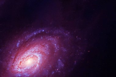 Pink space nebula. Elements of this image furnished by NASA