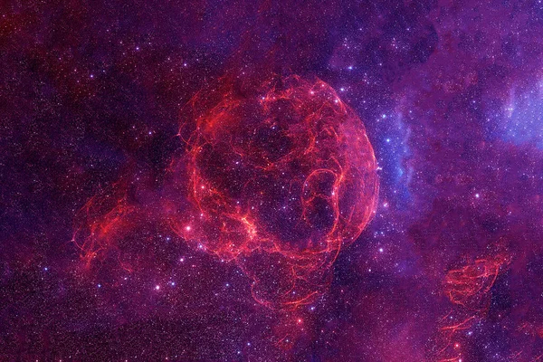 Pink space nebula. Elements of this image furnished by NASA — Photo