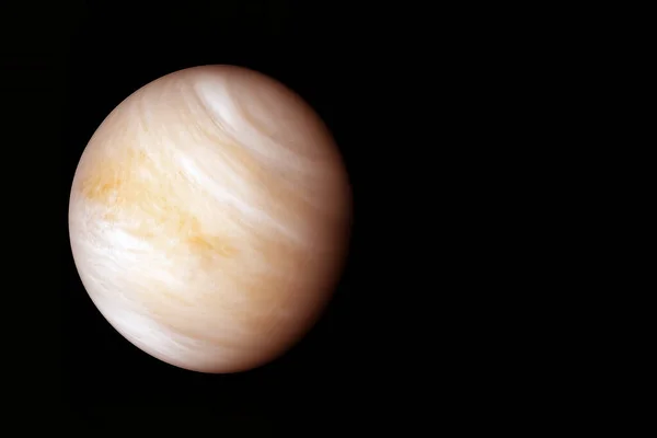Планета Венера Черном Фоне Элементы Этого Изображения Предоставлены Наса Высокое — стоковое фото