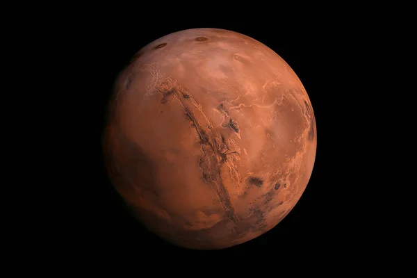 Planeta Marte Sobre Fondo Negro Elementos Esta Imagen Proporcionados Por —  Fotos de Stock