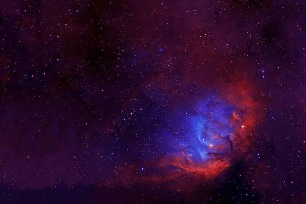 Nébuleuse Spatiale Bleue Avec Étoiles Éléments Cette Image Fournis Par — Photo