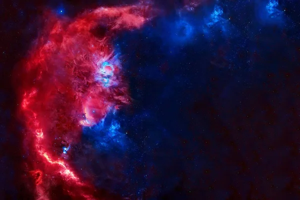 Yıldızlı Mavi Uzay Nebulası Görüntünün Elementleri Nasa Tarafından Döşenmiştir Yüksek — Stok fotoğraf